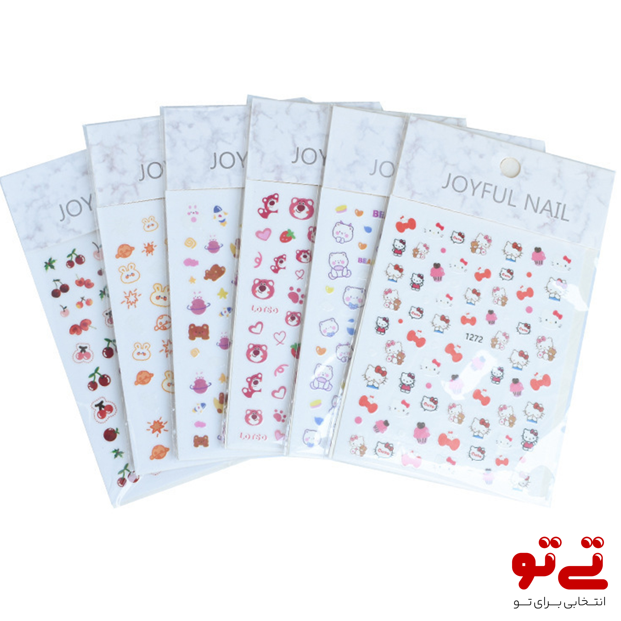 برچسب ناخن طرح بامزه مدل 2531